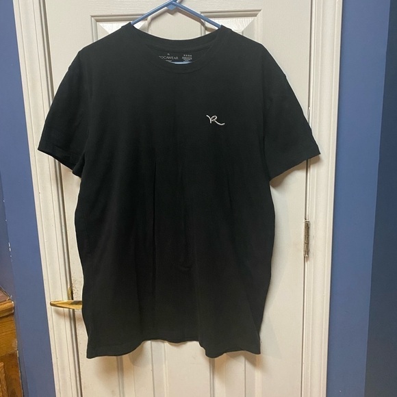 Rocawear Men Size XL All Black Short Sleeve T Shirt Sleepwear Logo Boat neck - Picture 1 of 7